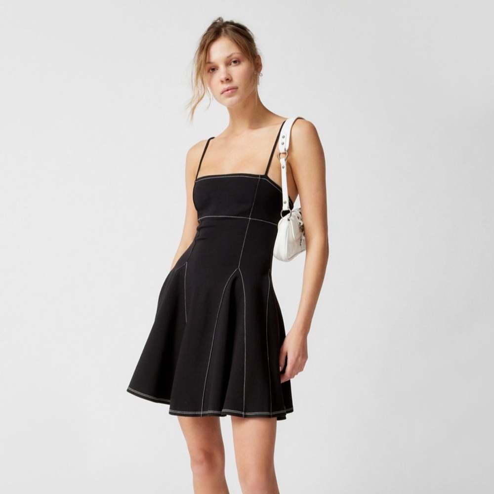 Urban Outfitters Kalina Ponte Mini Dress Black Size XL
